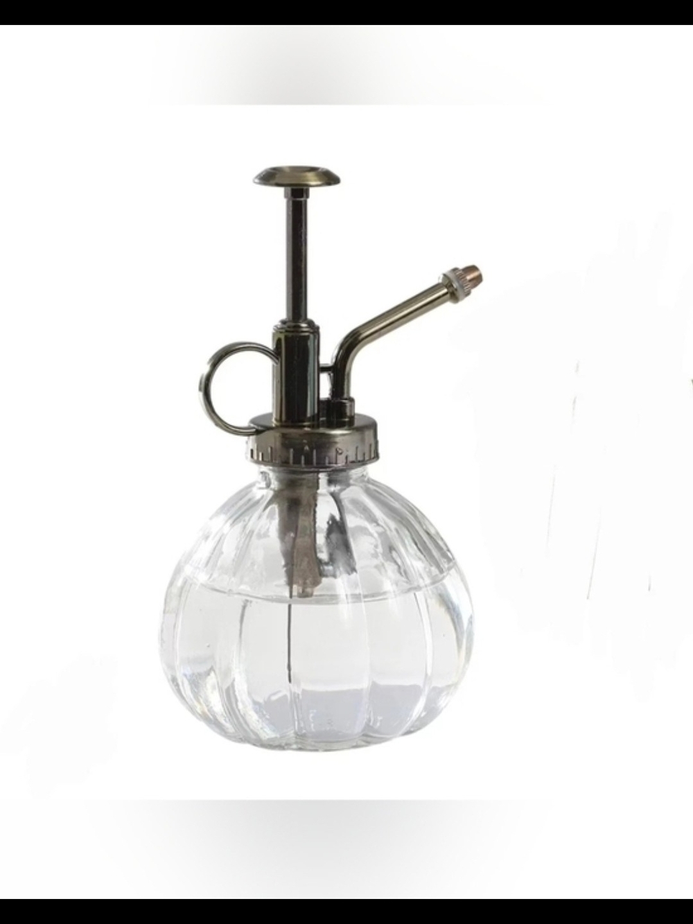 Vintage-Style Glass Plant Mister with Bronze Pump BNIB